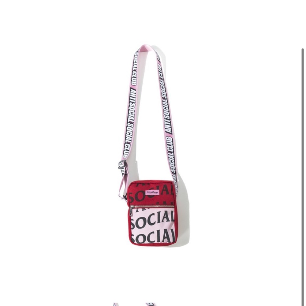Anti Social Social Club no plastic pink side Bag